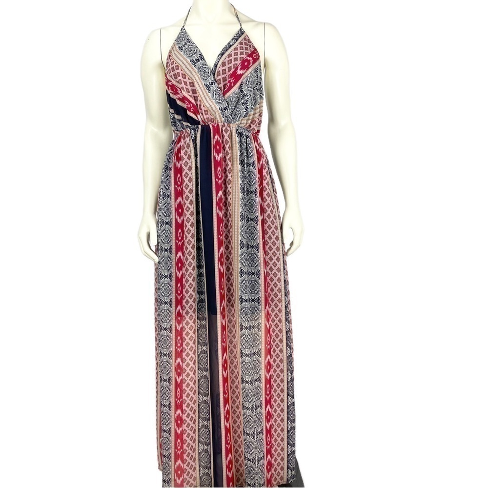 Xhiliration Maxi Dress Halter Top, Lined Size Medium